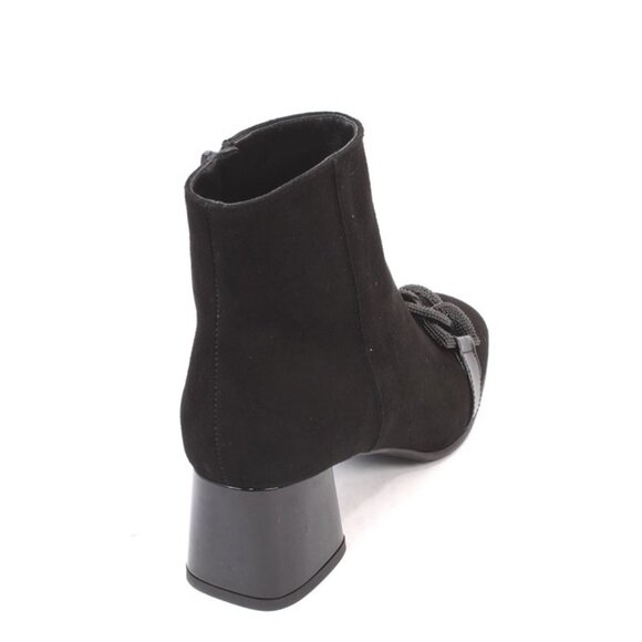 Luca Grossi 896a Black Suede Leather Ankle Heel Boots - Picture 4 of 8